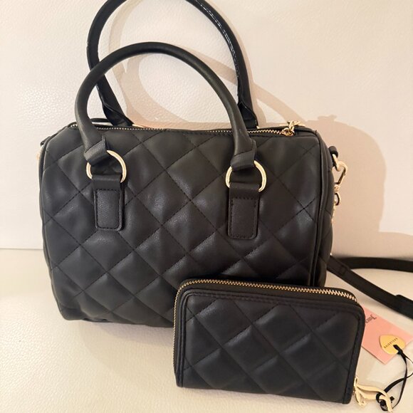 NWT JUICY COUTURE JUICY GIRL ONLY SATCHEL CROSSBODY BAG W WALLET BLACK - Picture 2 of 10